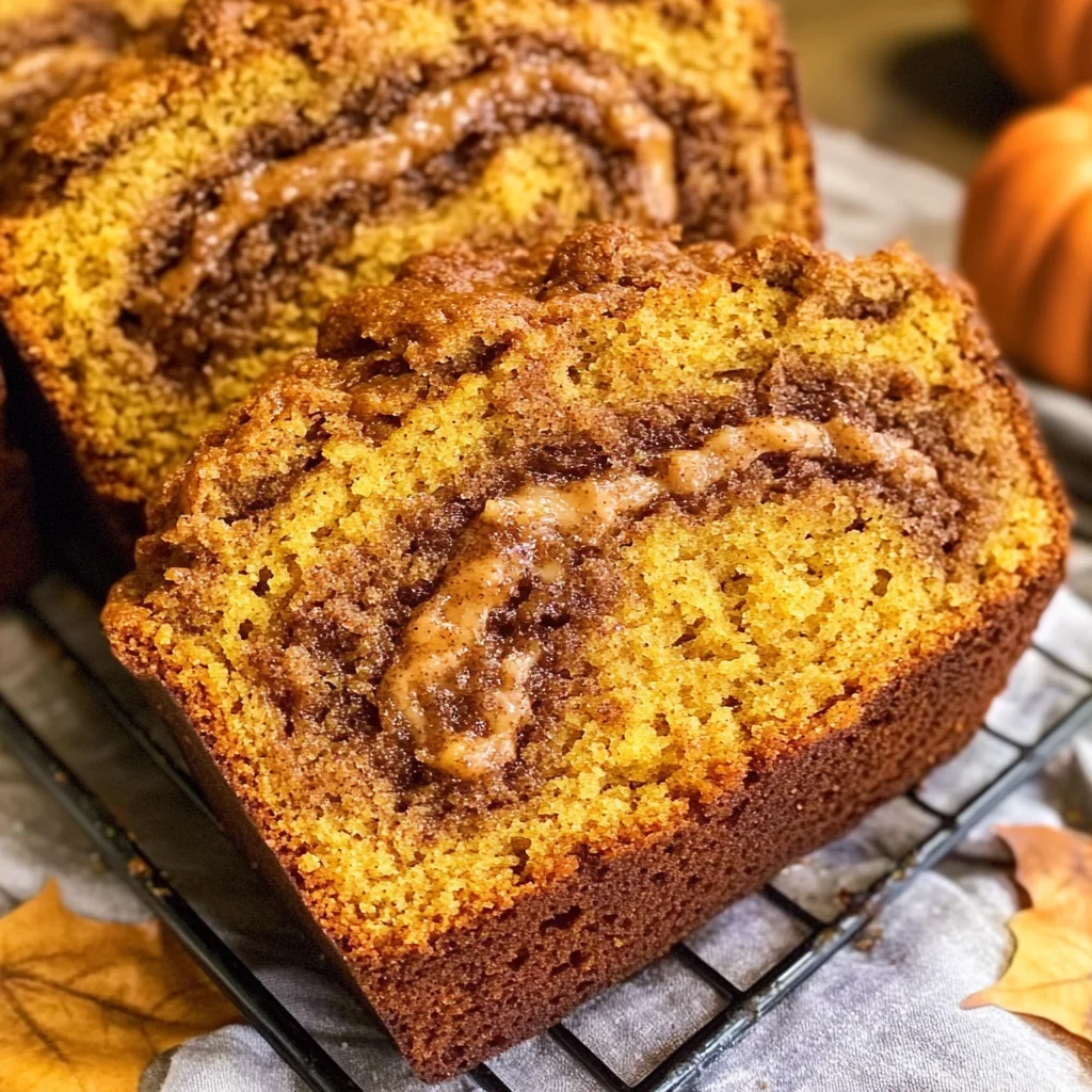 Cinnamon Swirl Pumpkin Bread Mini Loaves