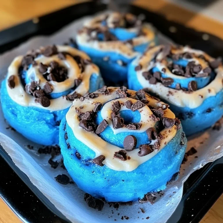 Cookie Monster Cinnamon Rolls Recipe
