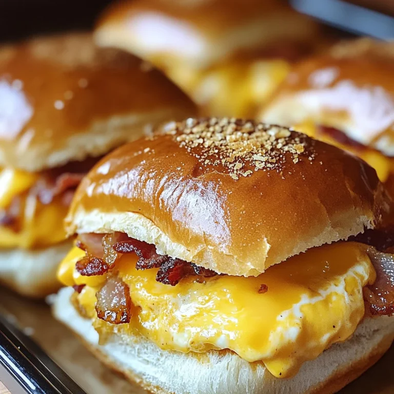 Crack Breakfast Sliders (Turkey Bacon Egg & Cheese)