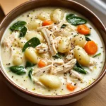 Creamy Crockpot Chicken Gnocchi Soup