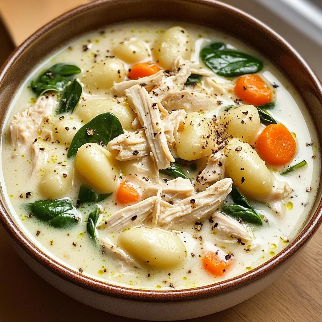 Creamy Crockpot Chicken Gnocchi Soup