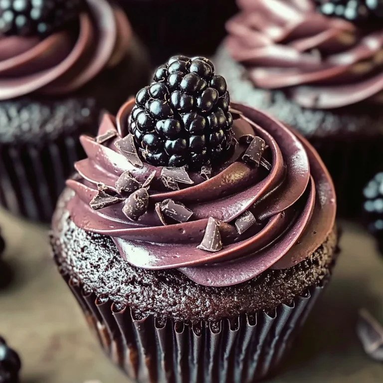 Dark Chocolate Blackberry Cupcakes: Indulge in a Decadent Dessert Delight