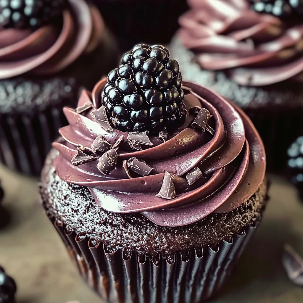 Dark Chocolate Blackberry Cupcakes: Indulge in a Decadent Dessert Delight