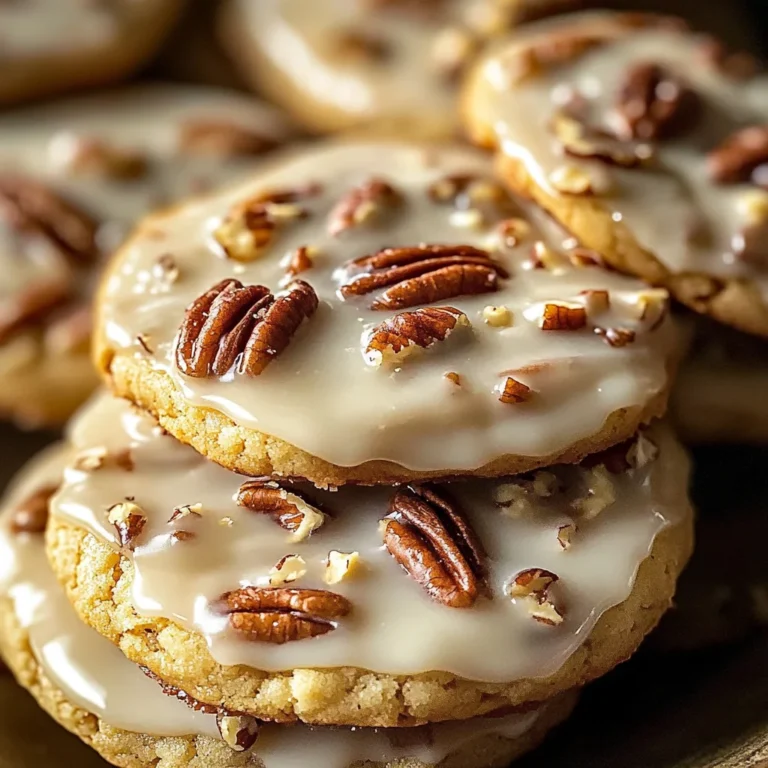 Frosted Butter Pecan Cookies