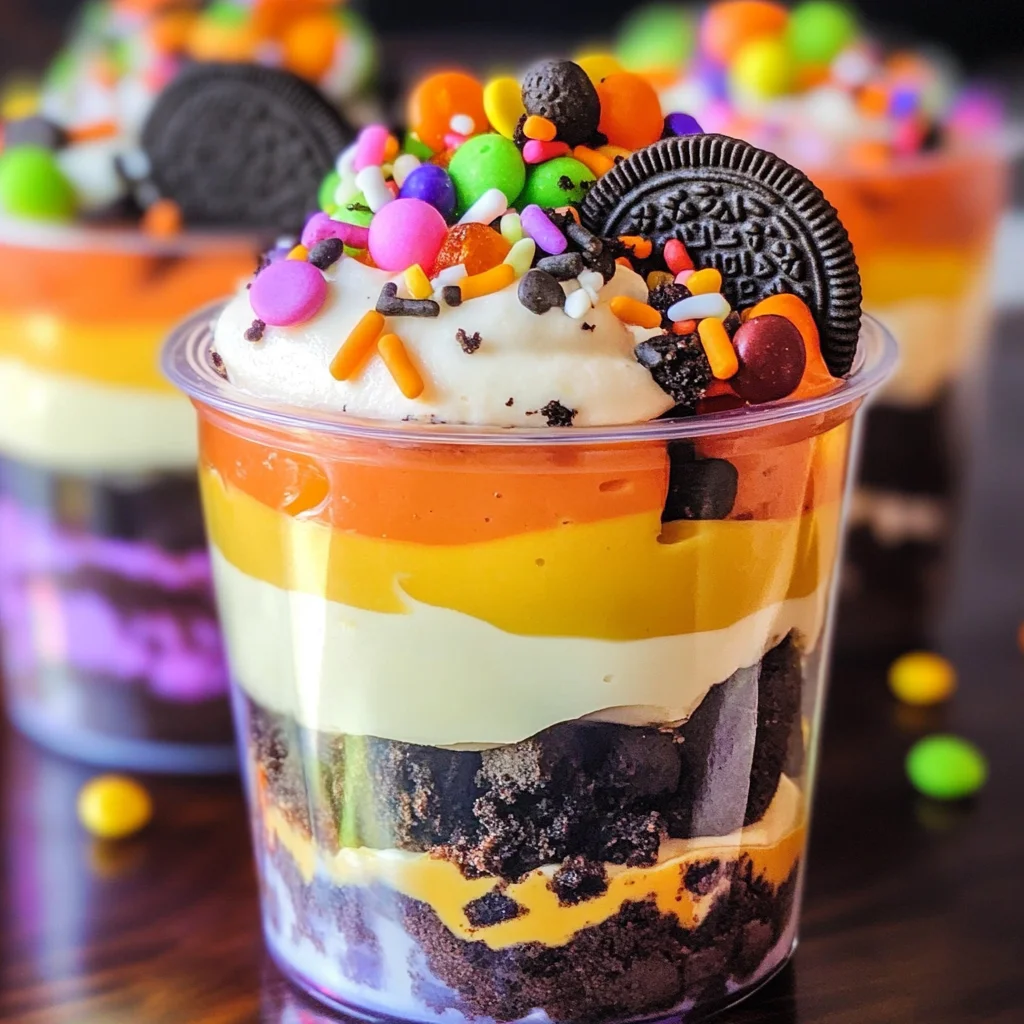 Halloween Pudding Cups