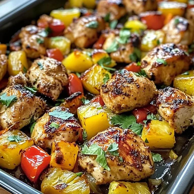 Hawaiian Chicken Sheet Pan Dinner