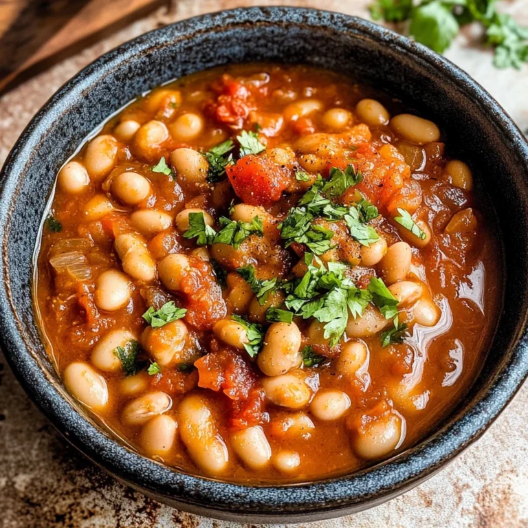 Loubia- Morrocan White Bean Stew (Stovetop + Instant Pot)