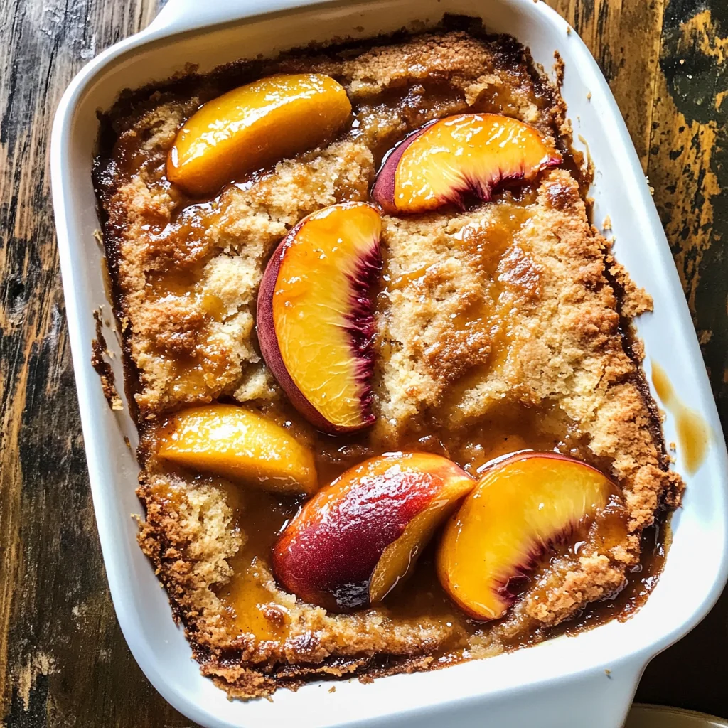 Old School Easy Brown Sugar Peach Cobbler