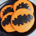 Orange and Black Halloween Sugar Cookies