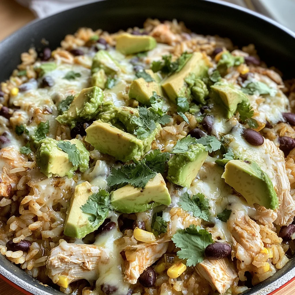 Salsa Verde Chicken & Rice Skillet