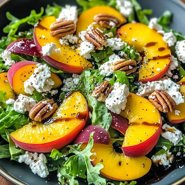 Simple Peach Feta Salad
