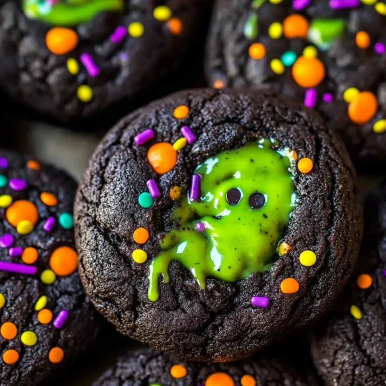 Slime Filled Halloween Cookies