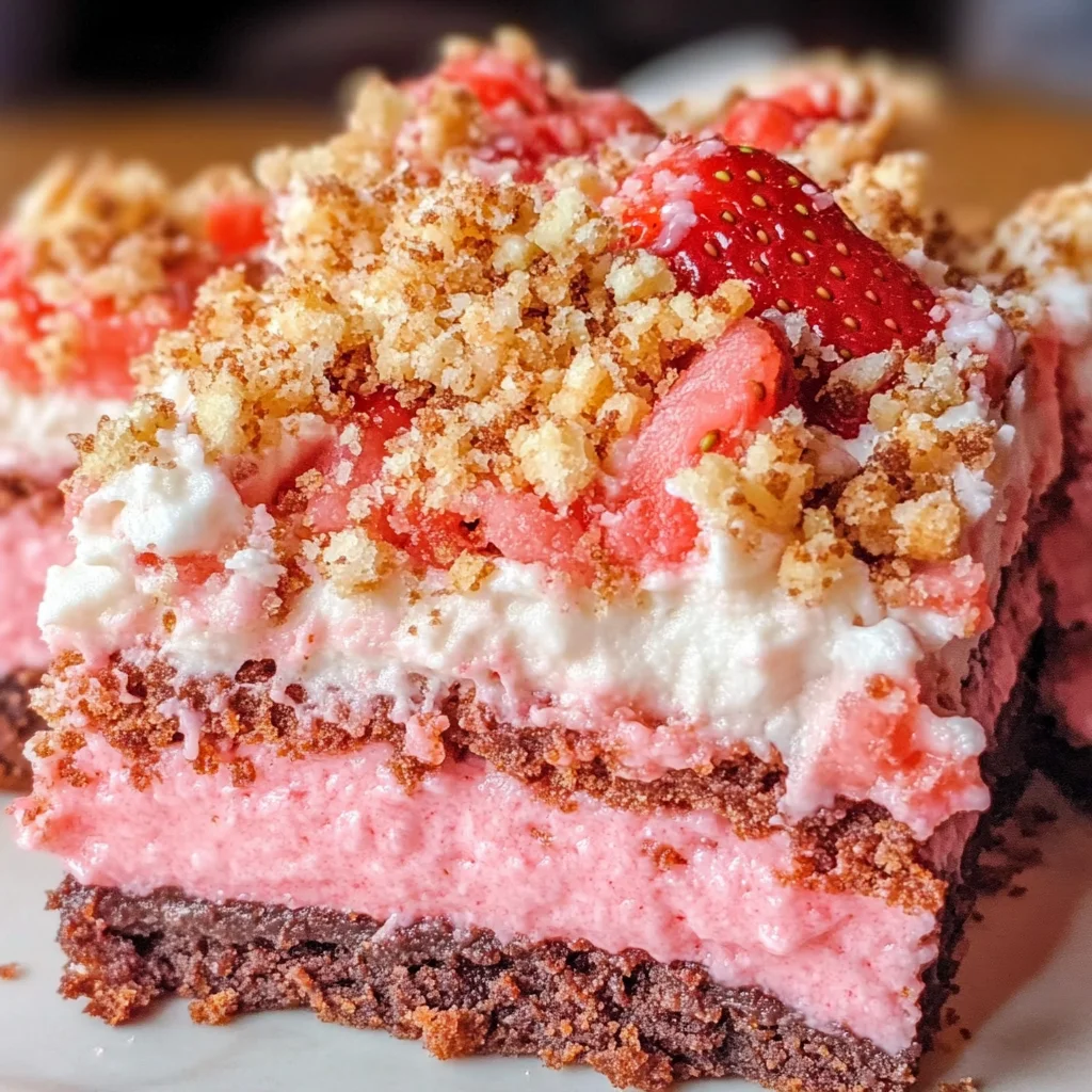 Strawberry Crunch Brownies