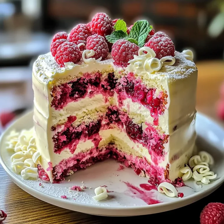 White Chocolate Raspberry Dream Cake : A Heavenly Dessert