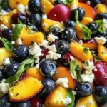 Blueberry Peach Feta Salad