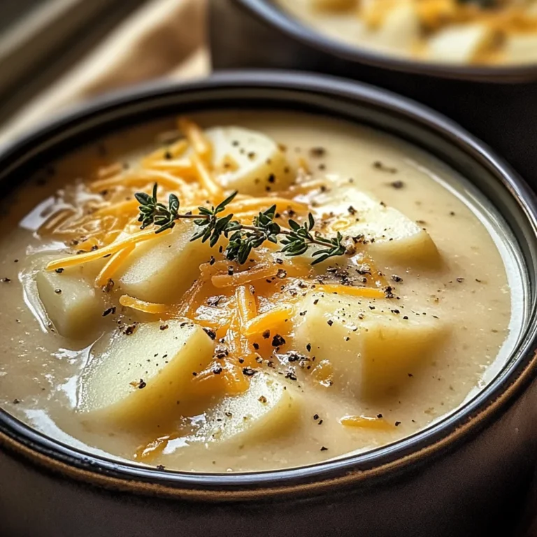 Cheddar Garlic Herb Potato Soup