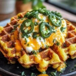 Cheddar Jalapeño Cornbread Waffles