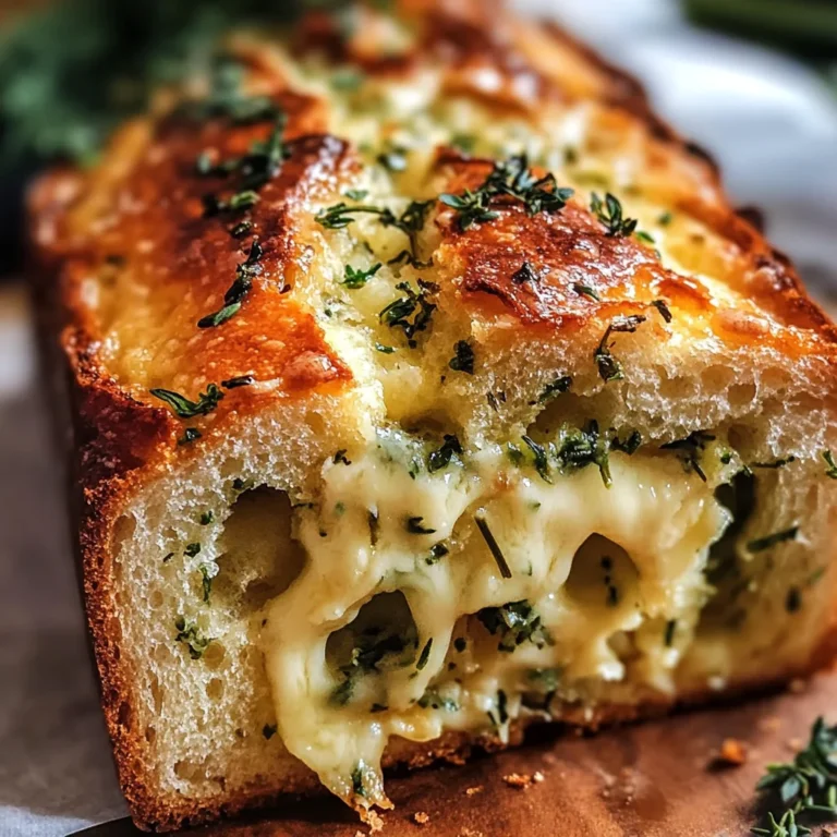 Cheese, Herb & Garlic Quick Bread (No Yeast)