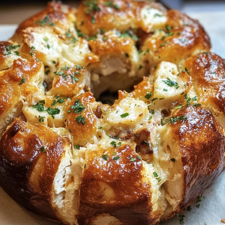 Chicken Alfredo Monkey Bread
