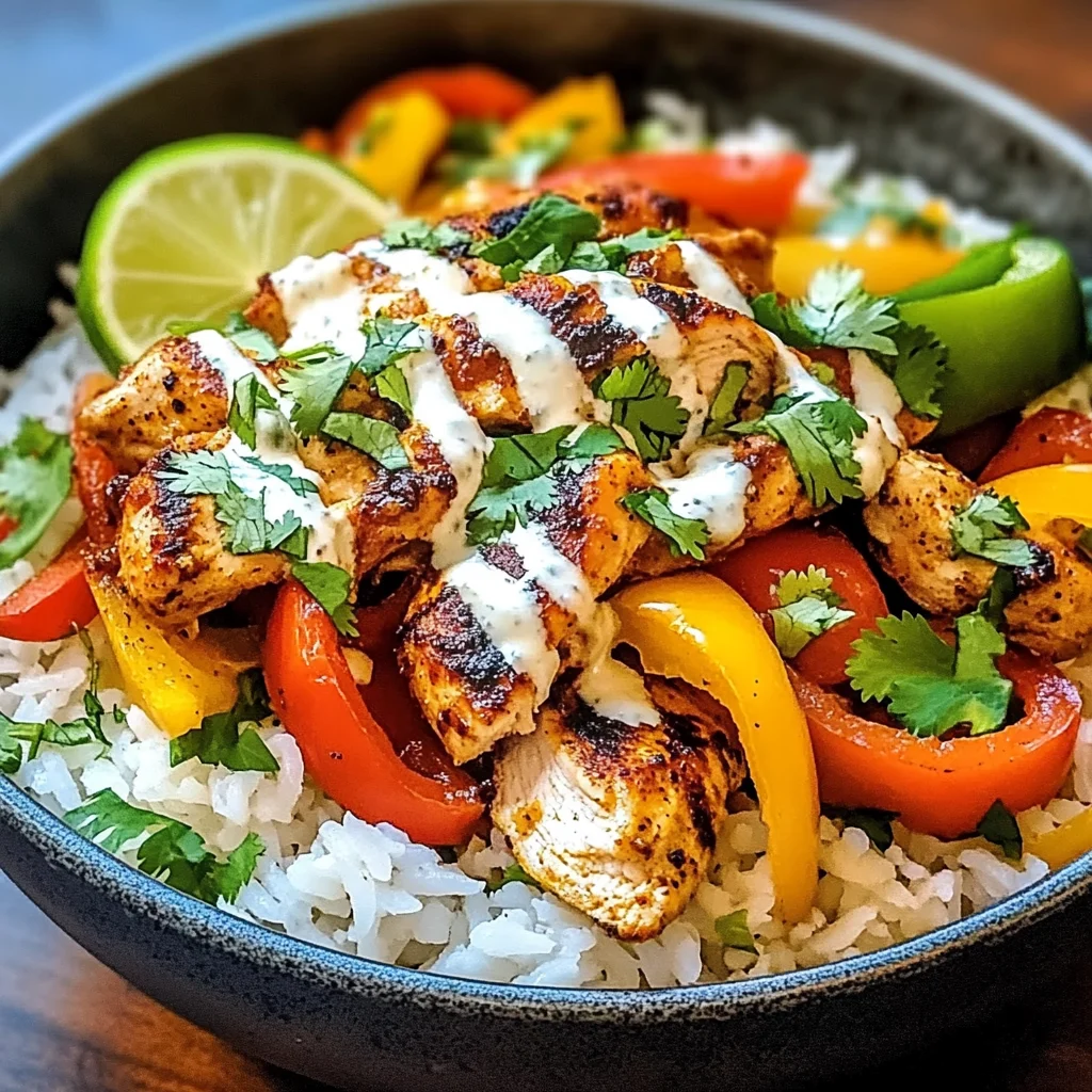 Chicken Fajita Rice Bowls