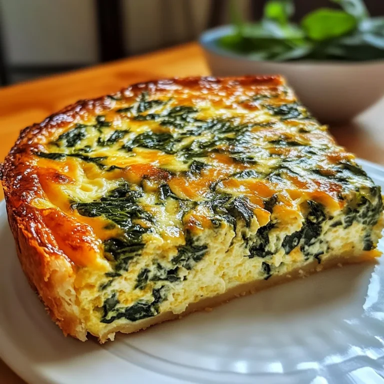 Cottage Cheese and Spinach Crustless Quiche