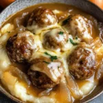 Crock Pot French Onion Meatballs