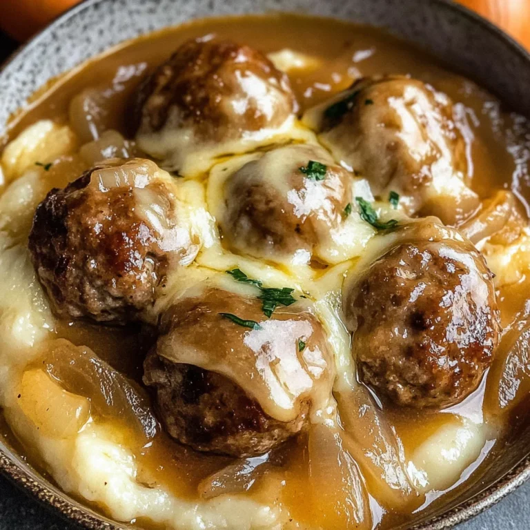 Crock Pot French Onion Meatballs