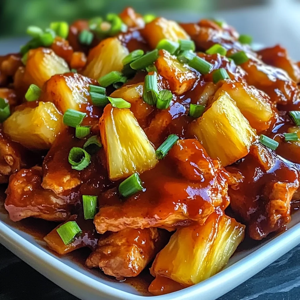 Crockpot Pineapple BBQ Chicken