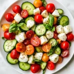 Fresh Cucumber Caprese Salad