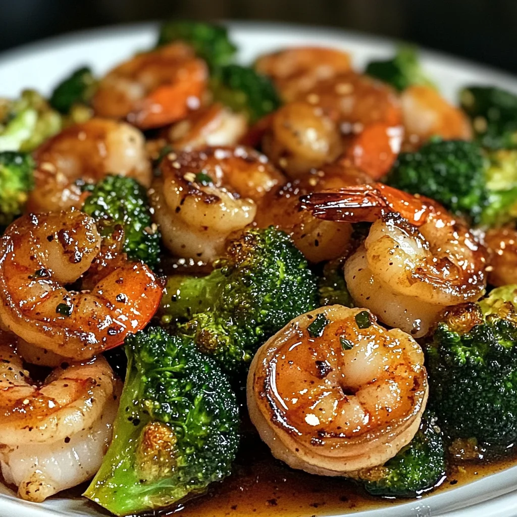 Honey Garlic Shrimp Roasted Broccoli