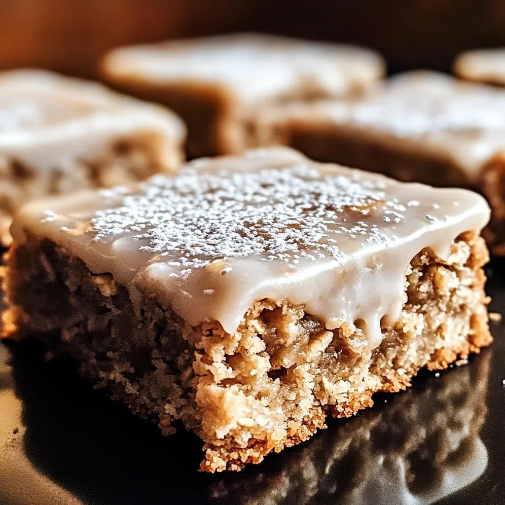 Iced Oatmeal Cookie Bar Recipe