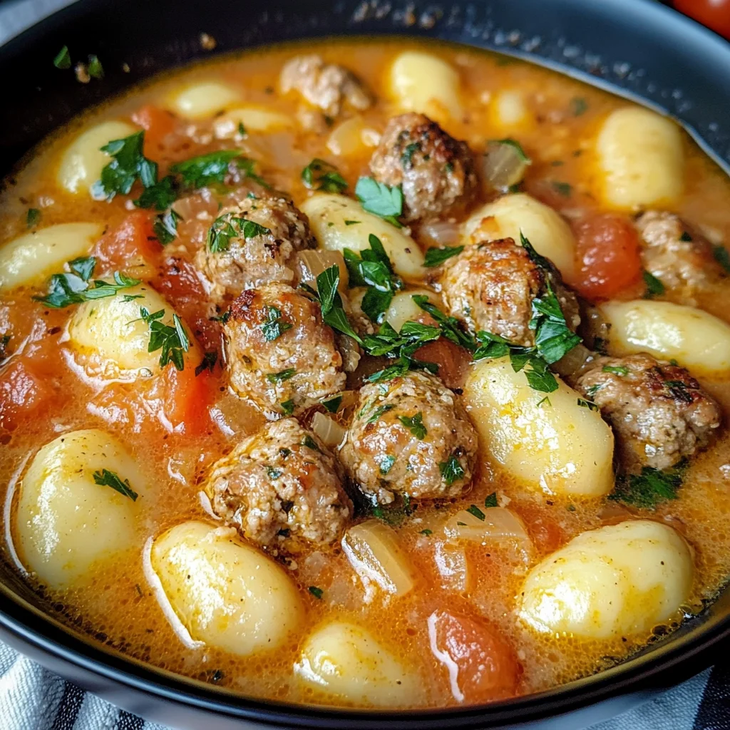 Italian Meatball Gnocchi Soup Recipe