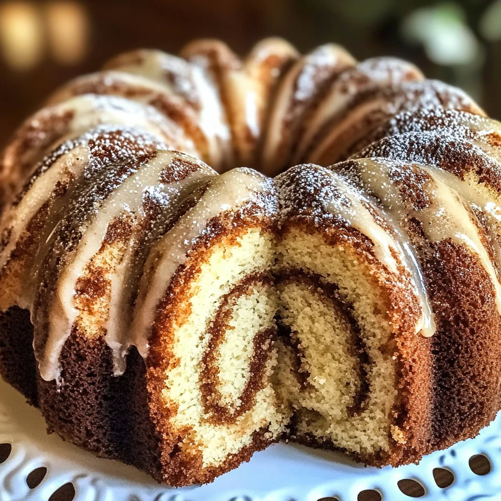 Moist Cinnamon Swirl Bundt Cake