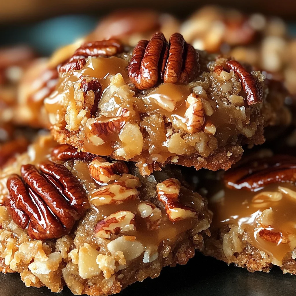 No-Bake Coconut Pecan Praline Cookies