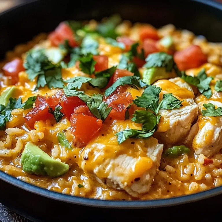 One Pot Queso Chicken and Rice : Easy Comfort Food