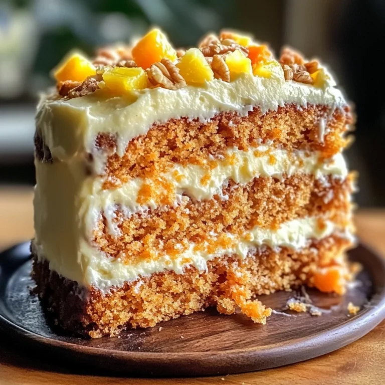 Pineapple Carrot Cream Cake : Moist & Tropical