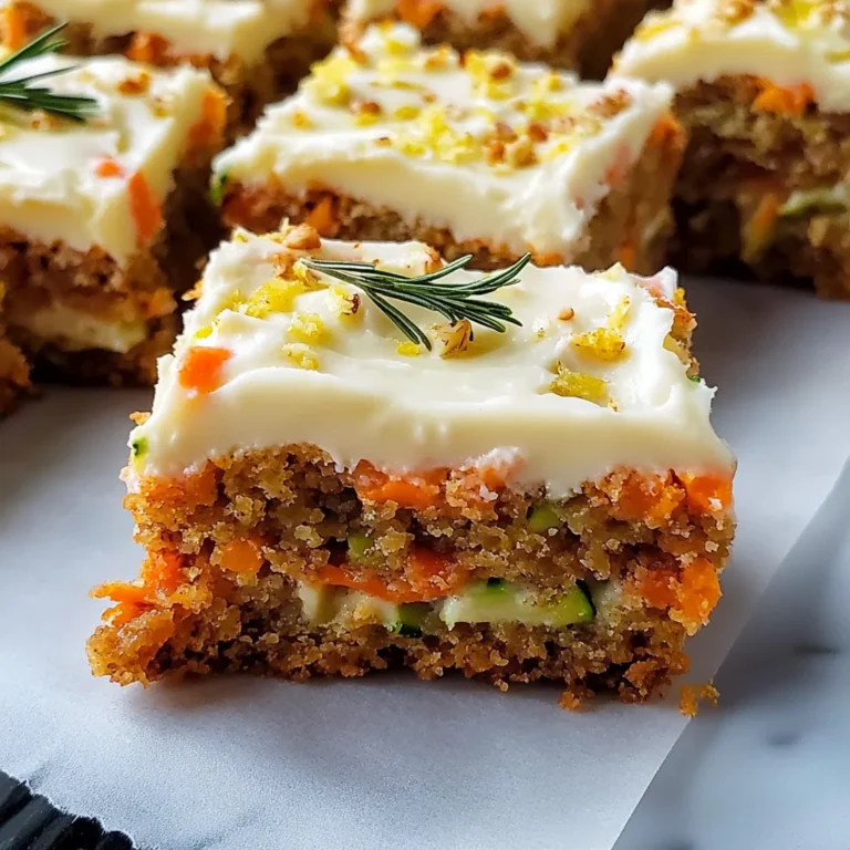 Spiced Ginger Carrot and Zucchini Bars with Lemon Cream Cheese Frosting