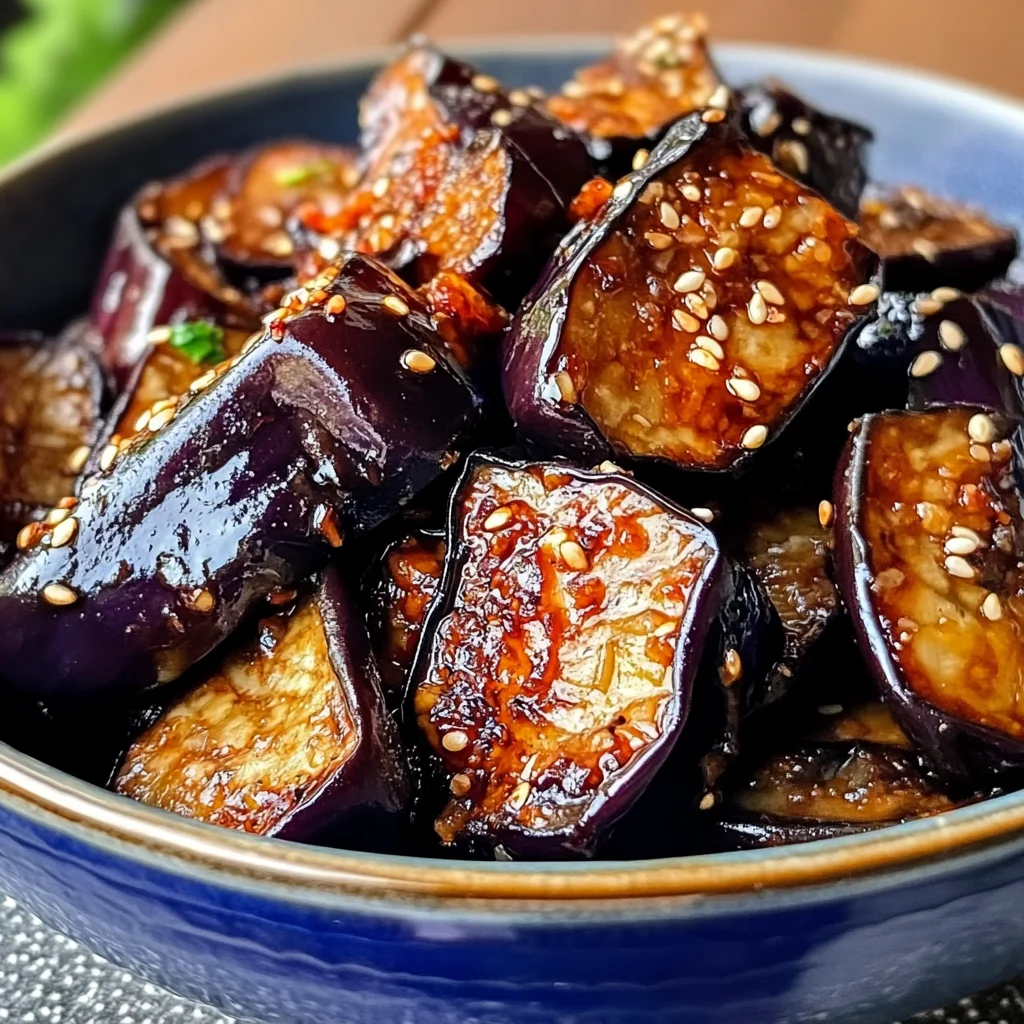 Sticky Garlic Eggplant