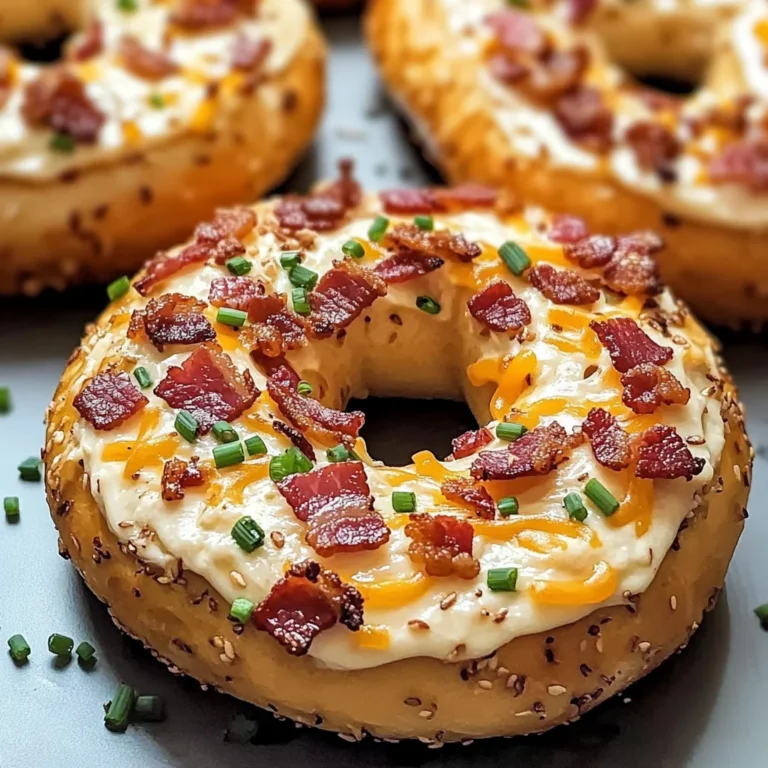 Zesty Turkey Bacon Cream Cheese Bagels