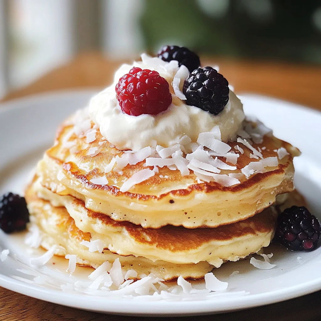 coconut cream pancakes