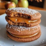 Apple Cider Whoopie Pie cookies with Caramel Filling
