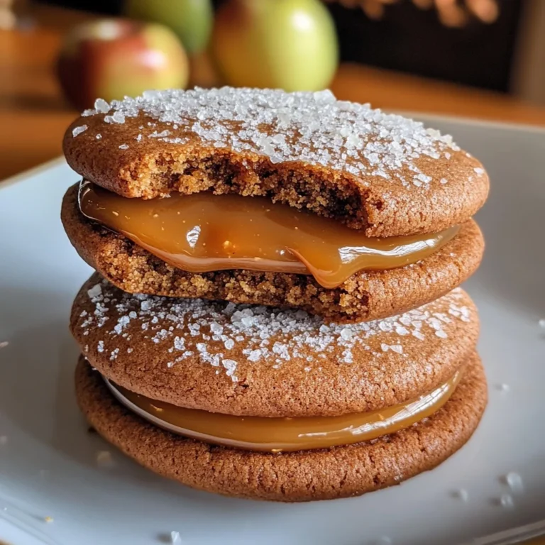 Apple Cider Whoopie Pie cookies with Caramel Filling