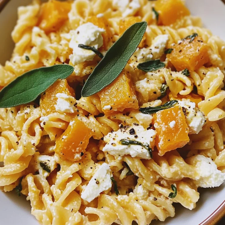 Baked Feta and Butternut Squash Pasta with Sage and Garlic
