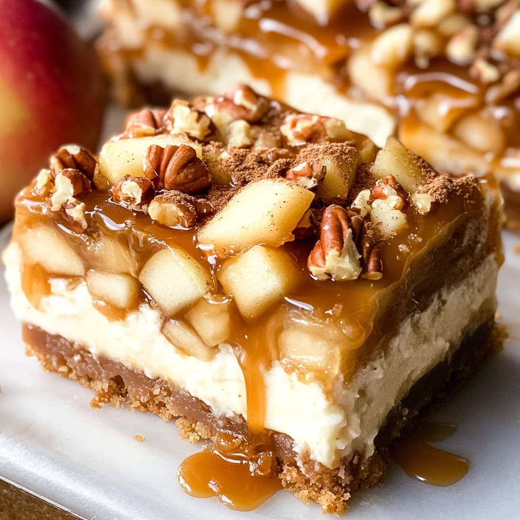 Caramel Apple Cheesecake Bars