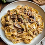Caramelized Leek and Mushroom Gruyere Pasta