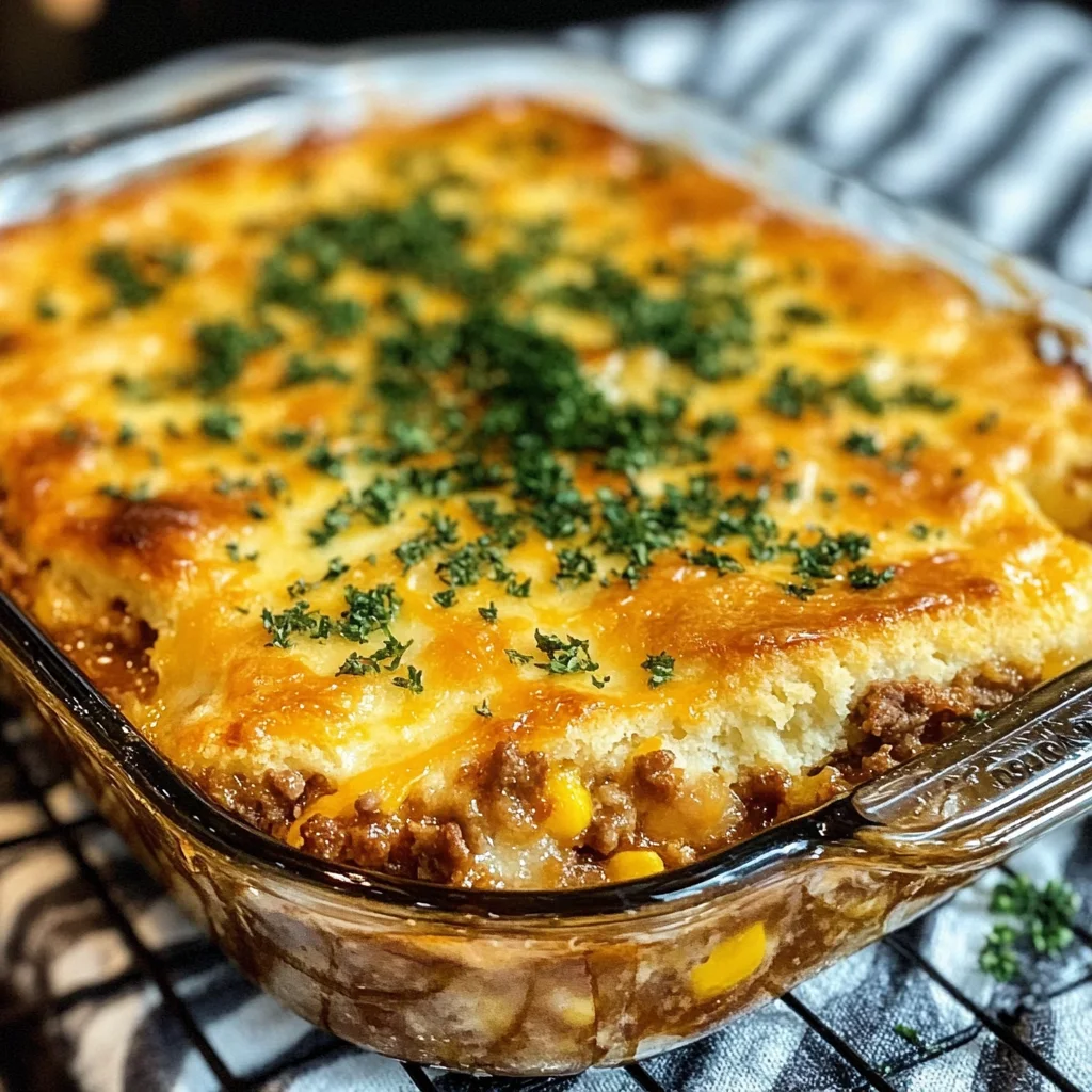 Cheddar Bay Ground Beef Cobbler