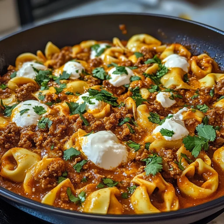 Cheesy Beef Enchilada Tortellini