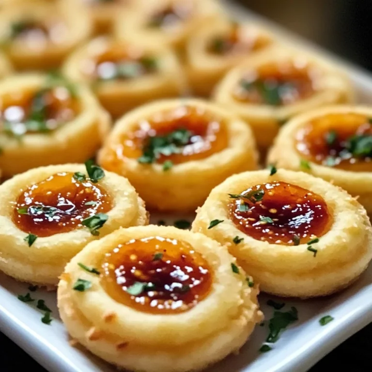 Cheesy Thumbprint Appetizers with Hot Pepper Jelly