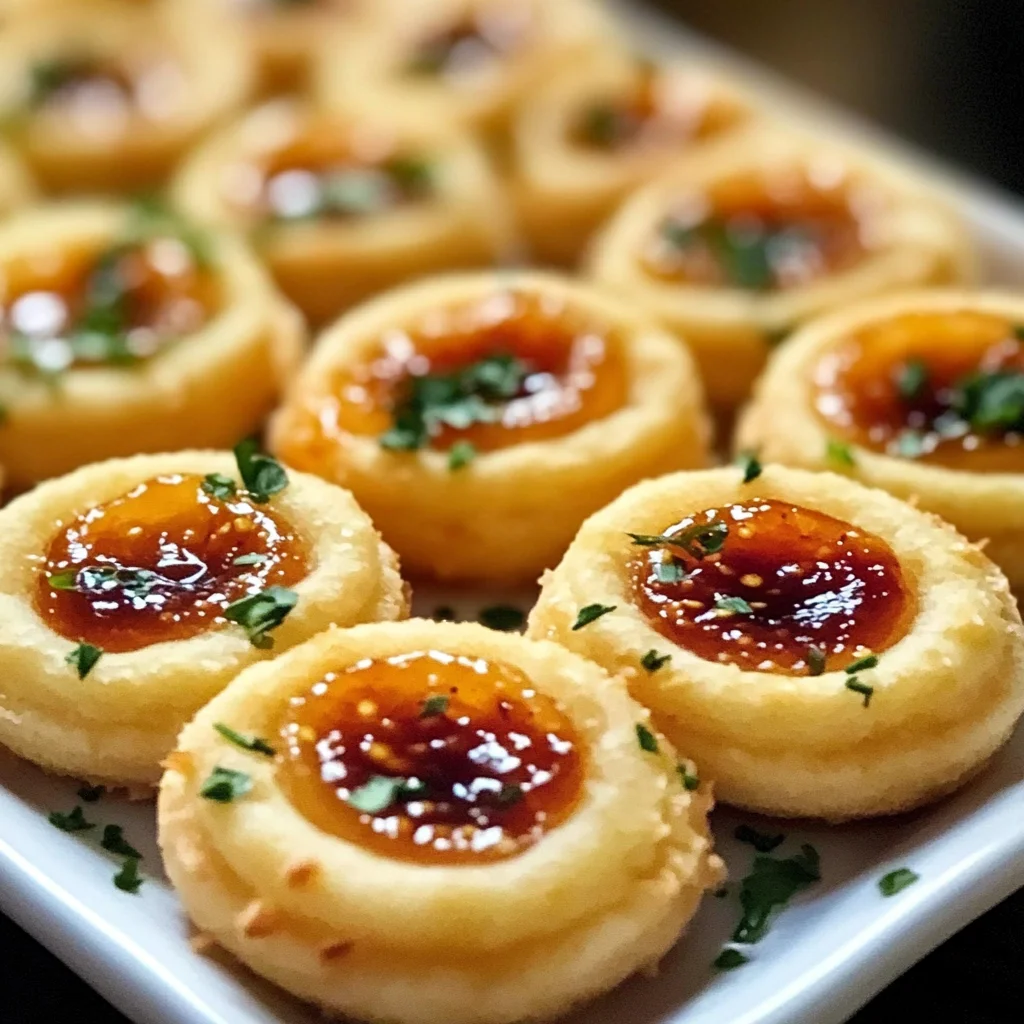 Cheesy Thumbprint Appetizers with Hot Pepper Jelly