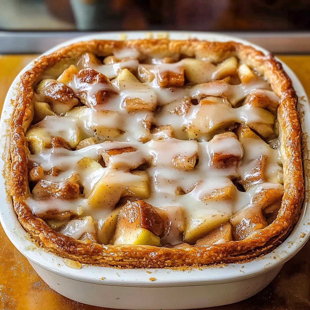 Cinnamon Roll Apple Pie